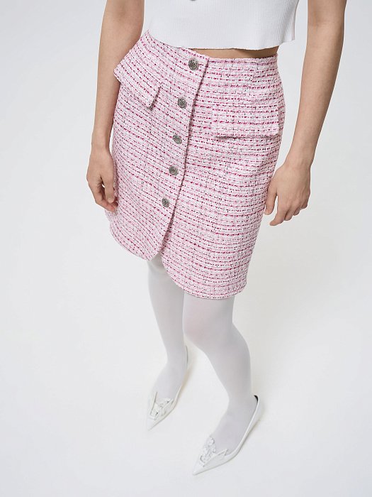 Прямая юбка из твида: фото №3