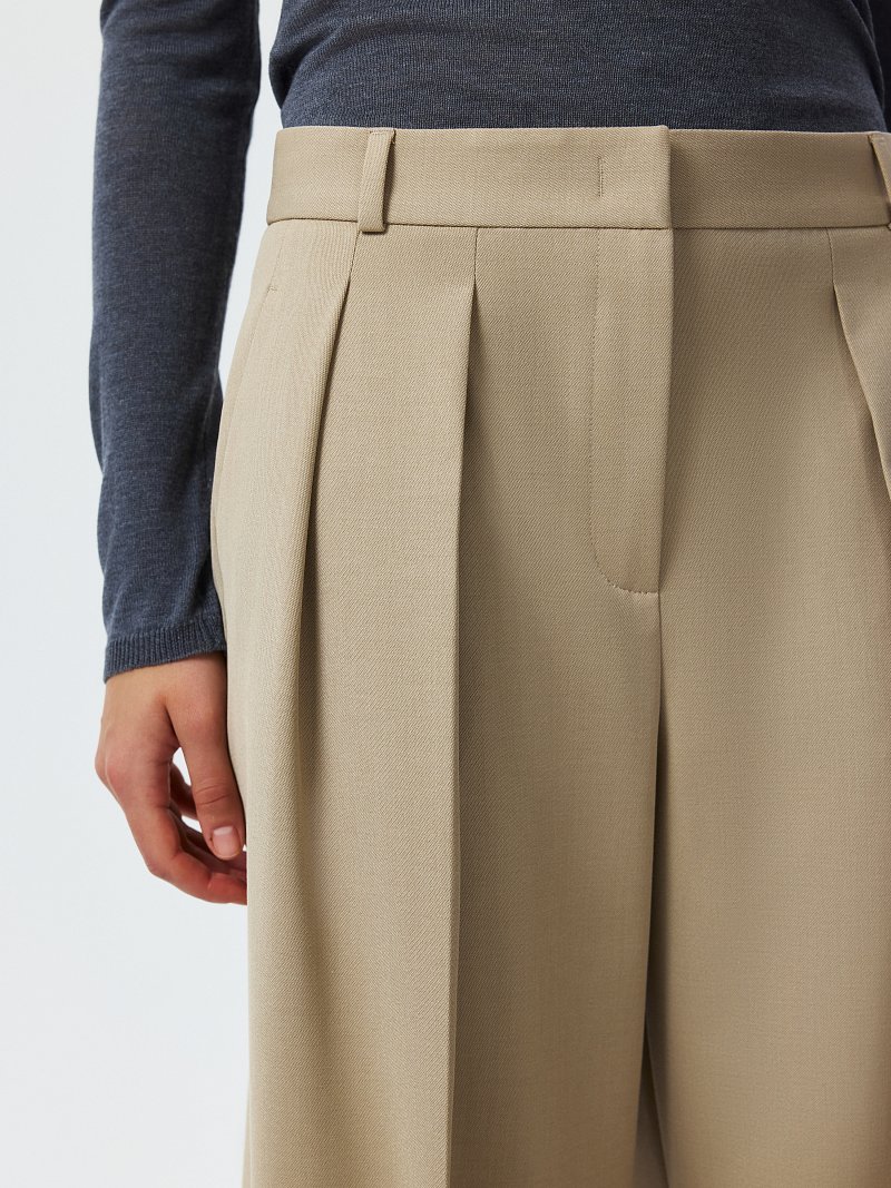 Брюки из переработанного материала с шерстью