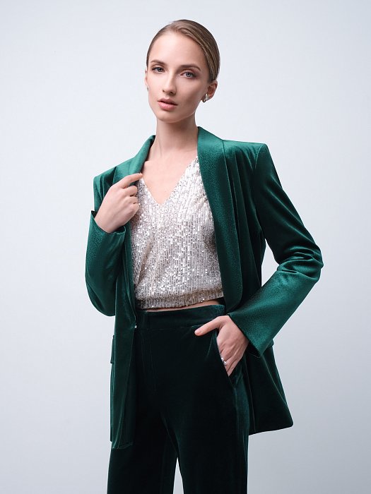 Жакет из бархатной ткани: фото №4