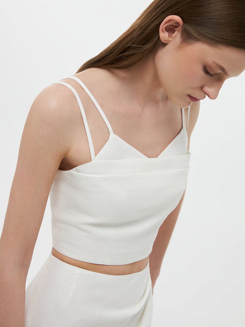 Кроп-топ из натурального льна