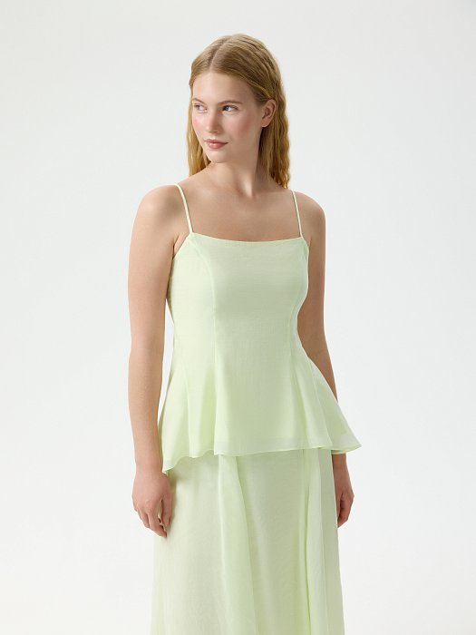 Топ из лиоцелла с баской: фото №3