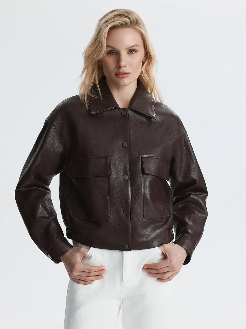 Куртка из искусственной кожи