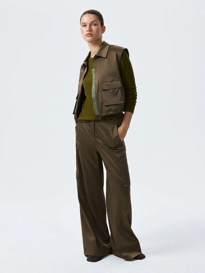 Лонгслив из вискозы и хлопка