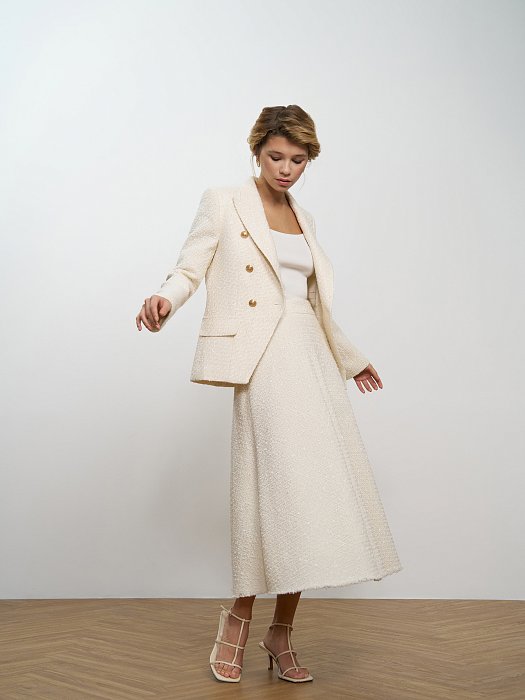 Расклешенная юбка из твида: фото №2