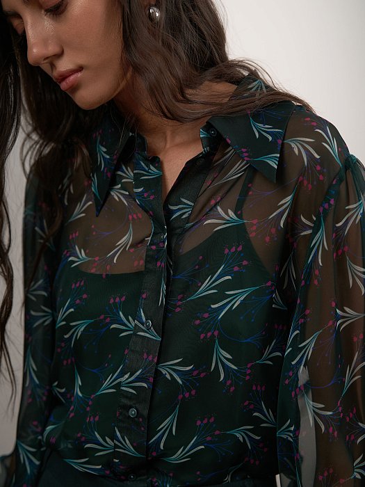 Блуза из шифона с принтом: фото №4
