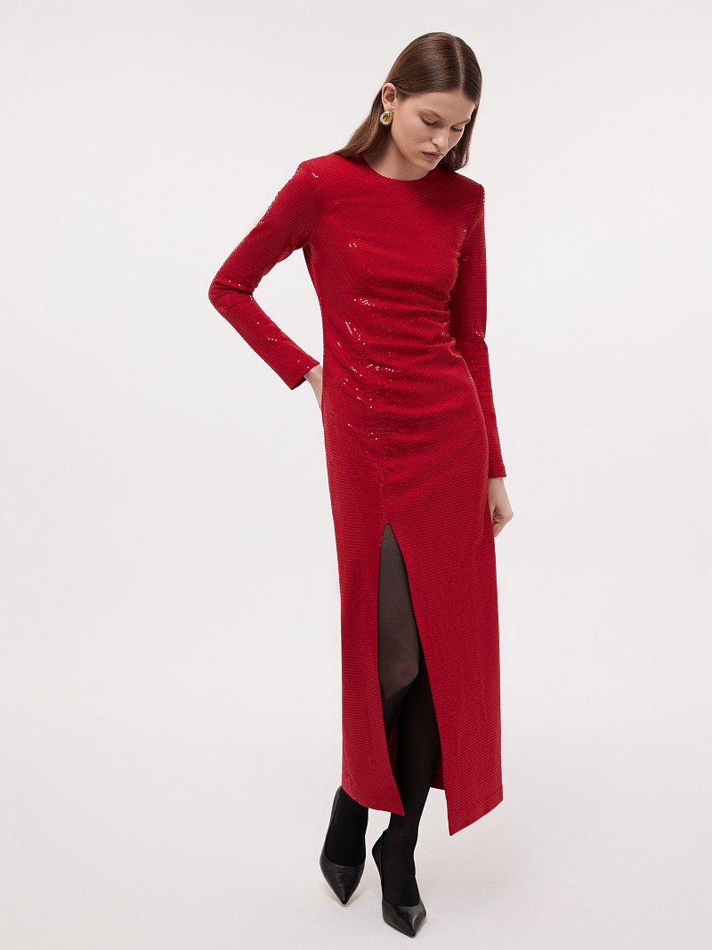 Платье-макси с пайетками