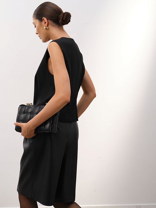 Широкие шорты из экокожи : фото №5