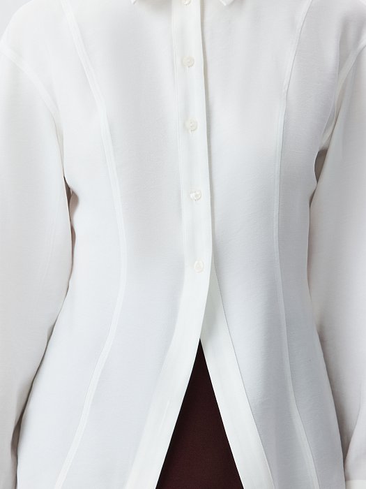 Приталенная рубашка из вискозы (Р158): фото №3