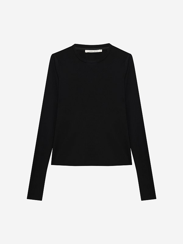 Облегающий лонгслив с вырезом для пальца