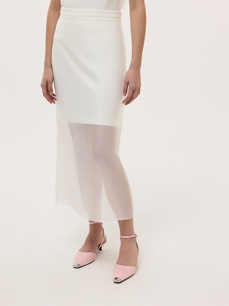 Юбка-миди из органзы