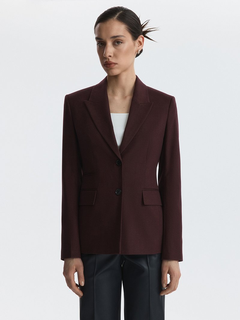 Приталенный жакет из фланели (Р158)