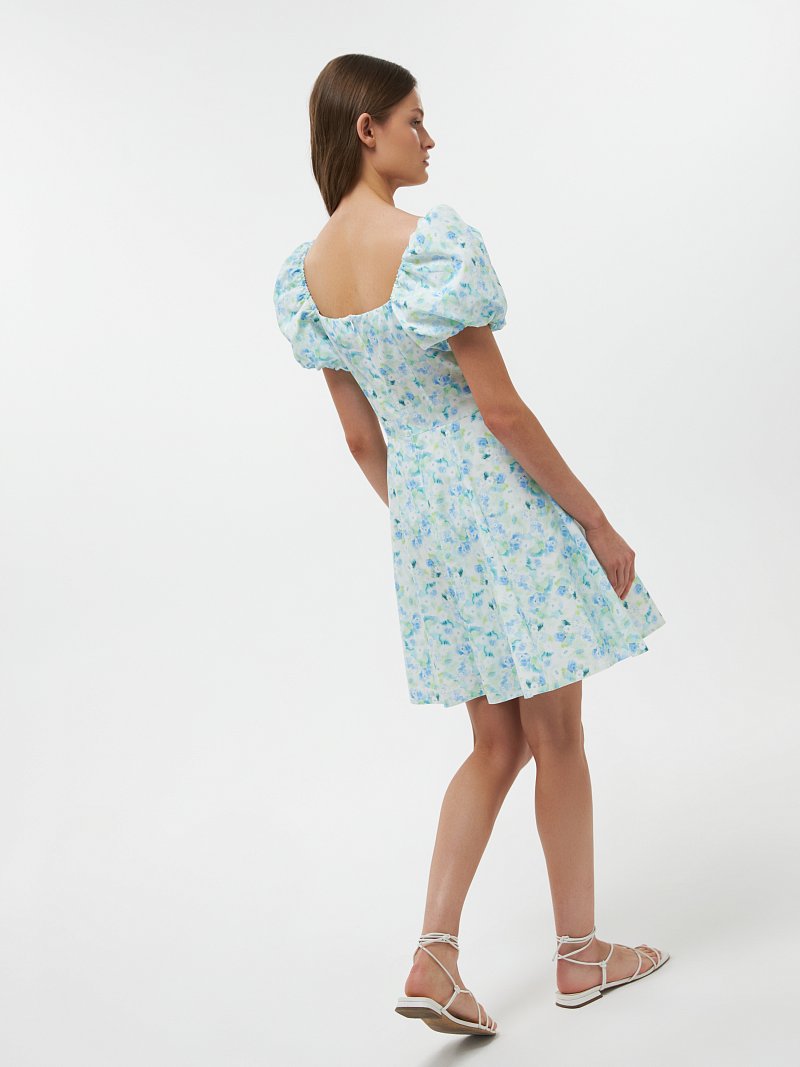 Платье из хлопка с цветочным принтом