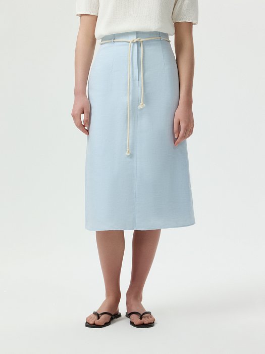 Юбка-миди со льном: фото №2