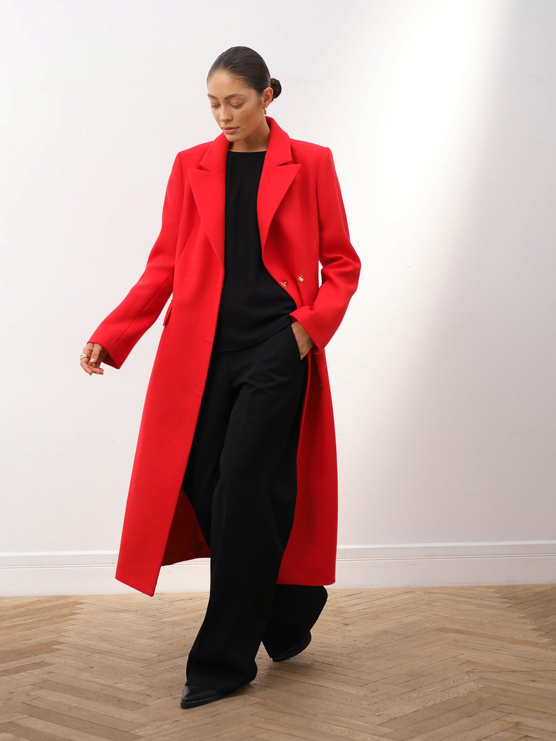 Пальто приталенное из шерсти: фото №1