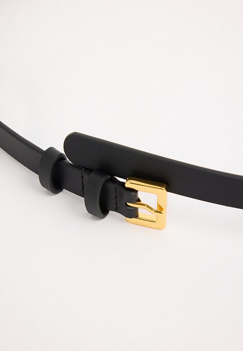 Тонкий ремень из натуральной кожи: фото №3