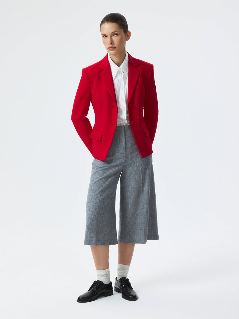 Кюлоты из фланели в полоску