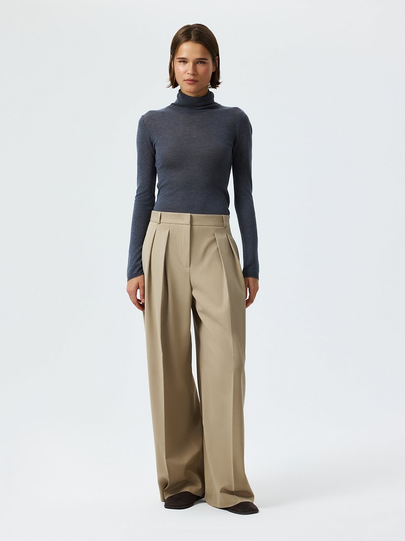 Брюки из переработанного материала с шерстью