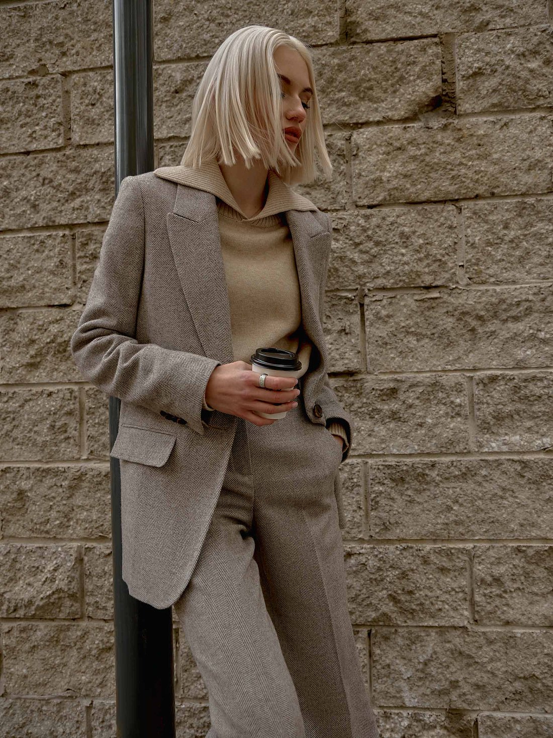 Однобортный жакет из шерсти: фото №1