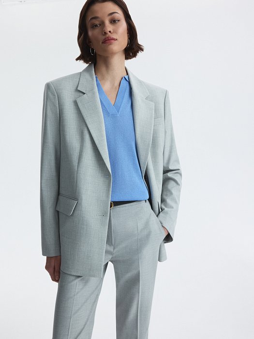 Вязаное поло из вискозы: фото №6