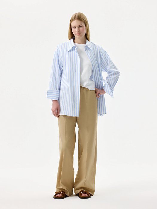 Брюки из хлопка на кулиске: фото №2