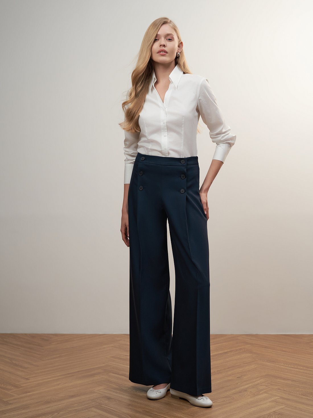 Брюки с высокой посадкой: фото №1