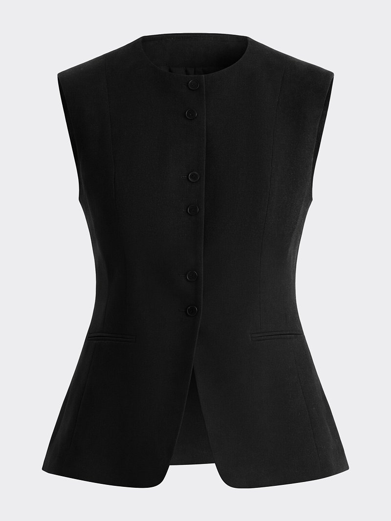 Приталенный костюмный жилет