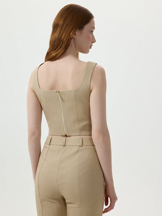 Укороченный топ с хлопком: фото №3