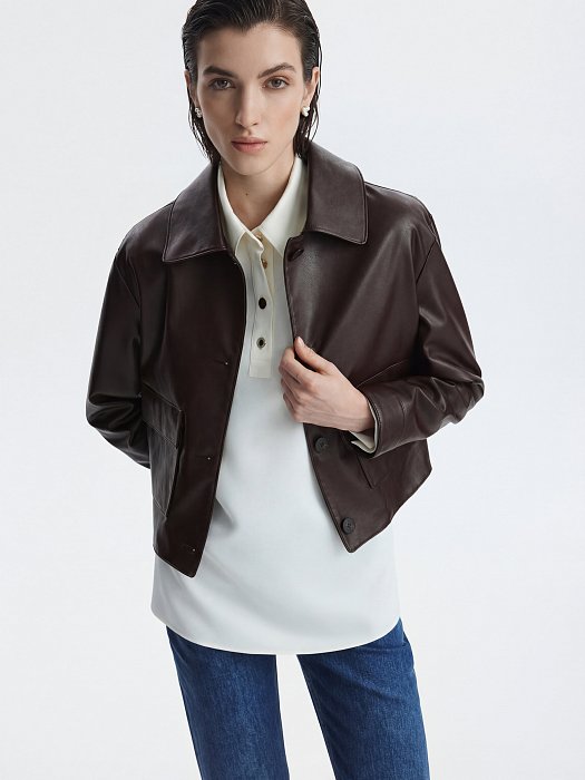 Атласная блуза-поло: фото №7