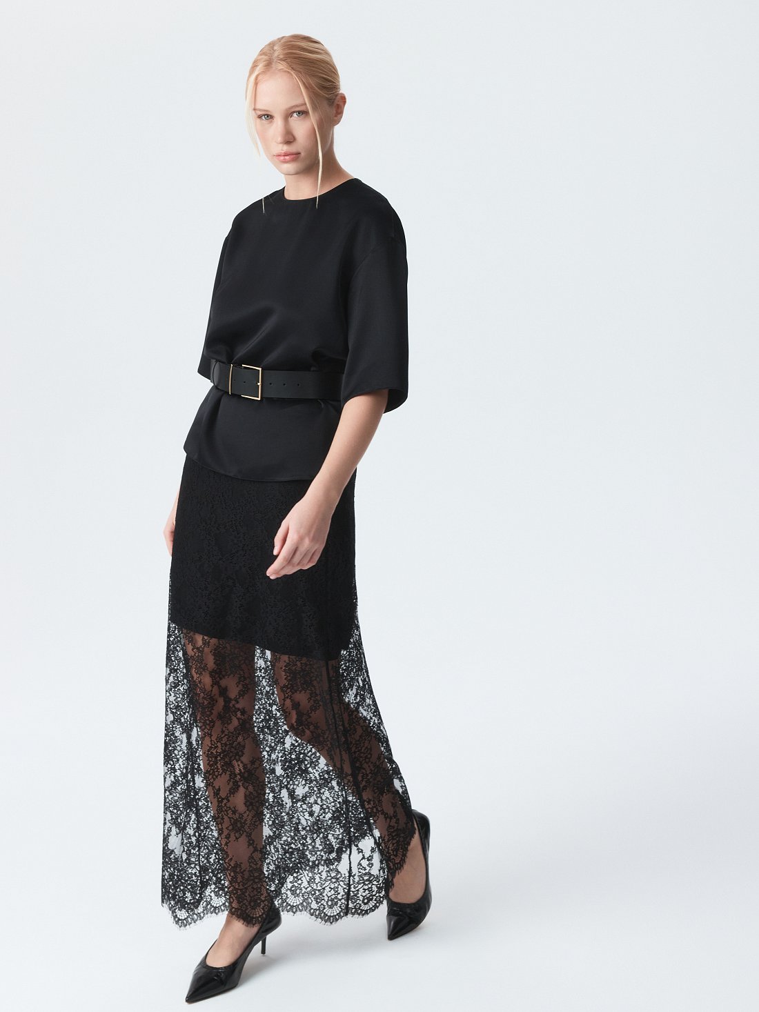 Двойная юбка со съемным кружевом: фото №1