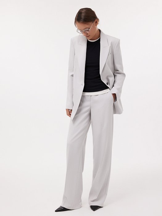 Удлиненный жакет на пуговице (Р158): фото №3