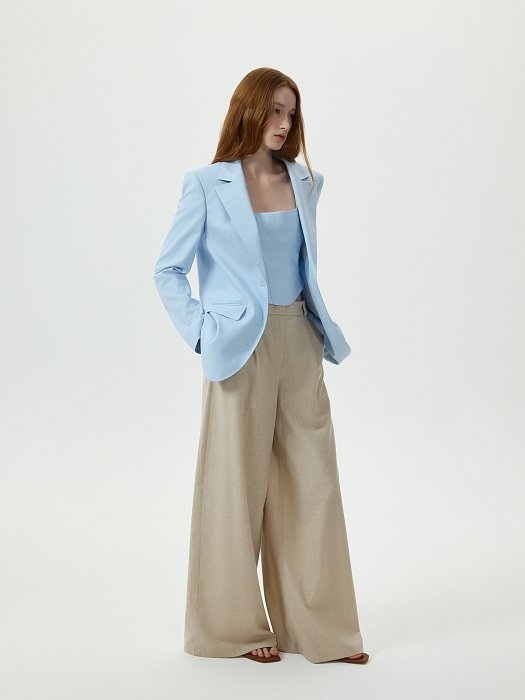 Прямой жакет с хлопком: фото №2