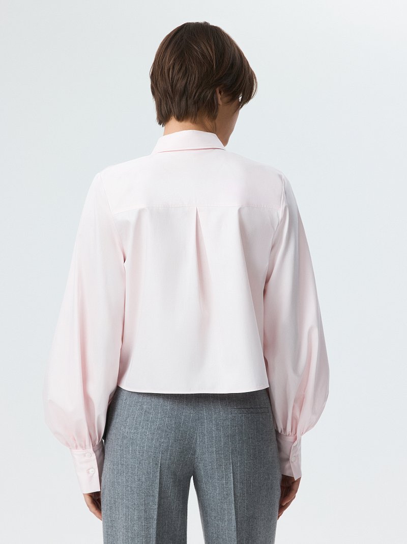 Укороченная рубашка из хлопка