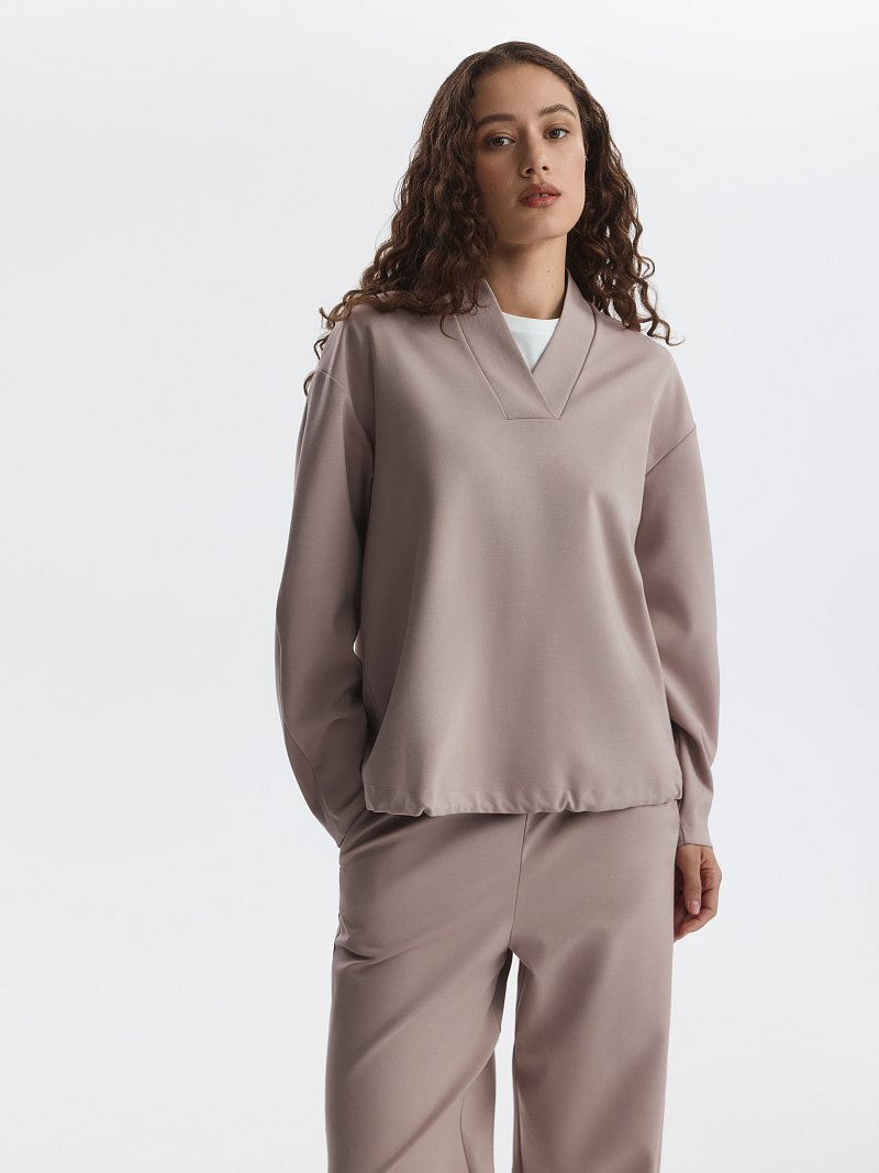 Свитшот с V-вырезом 