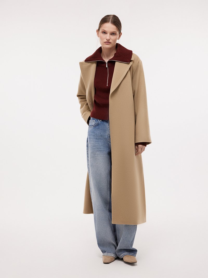 Пальто-халат из шерсти