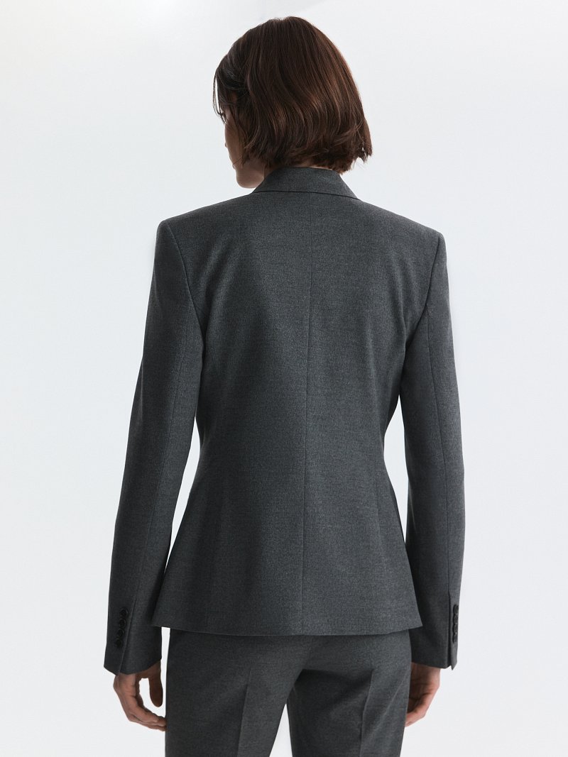 Жакет приталенный из фланели