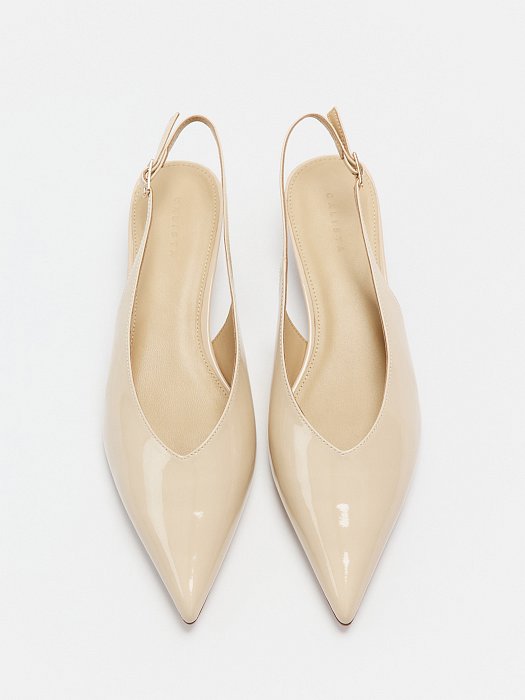 Лаковые туфли с открытой пяткой: фото №2