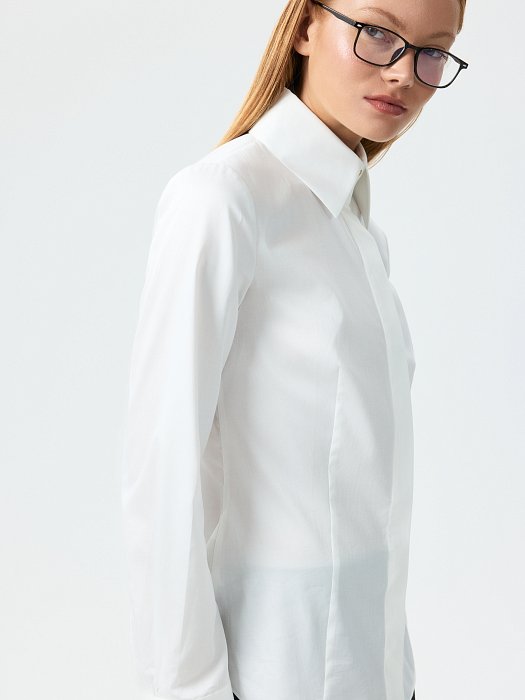 Приталенная блуза из хлопка: фото №5