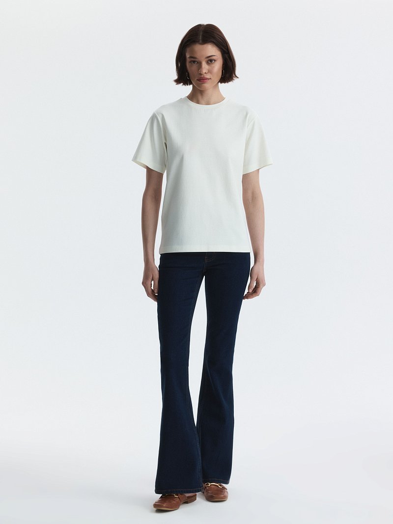 Однотонная футболка из 100% хлопка 