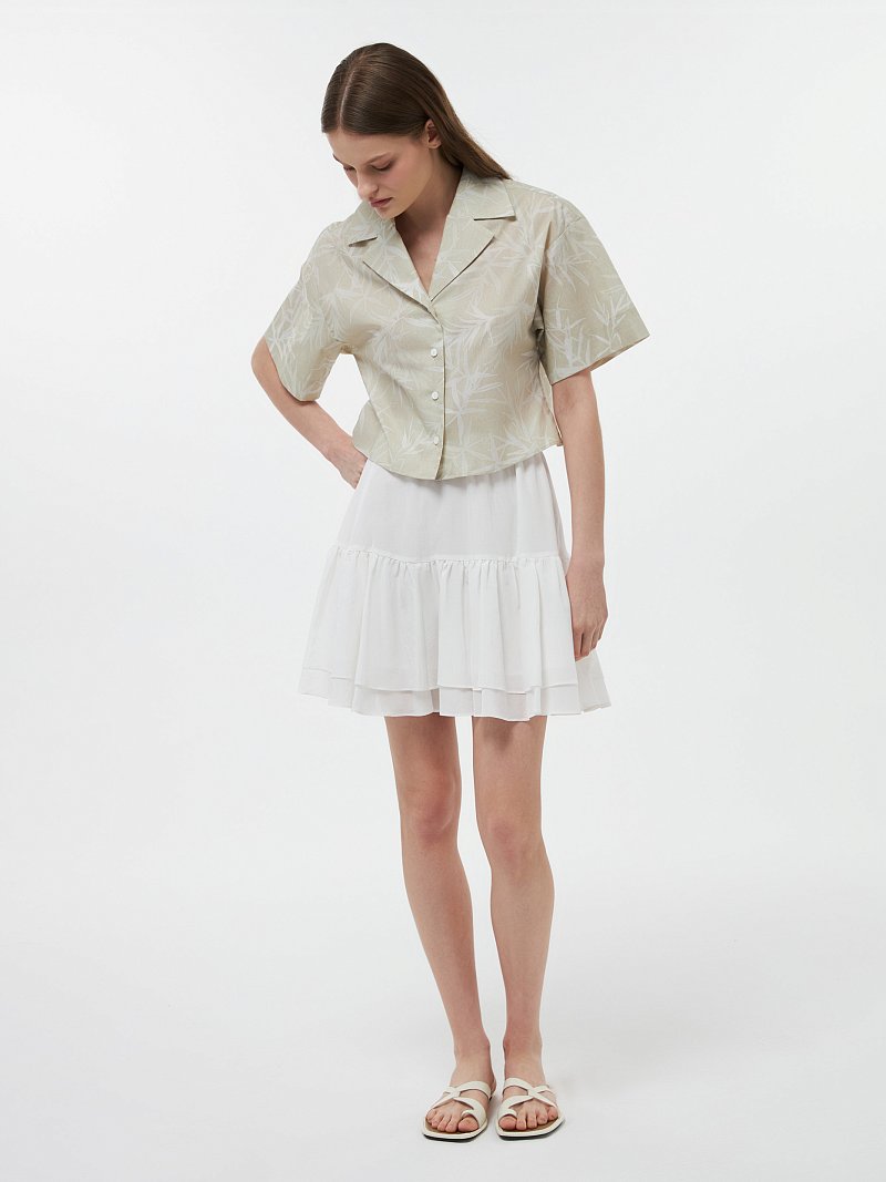 Укороченная рубашка из хлопка