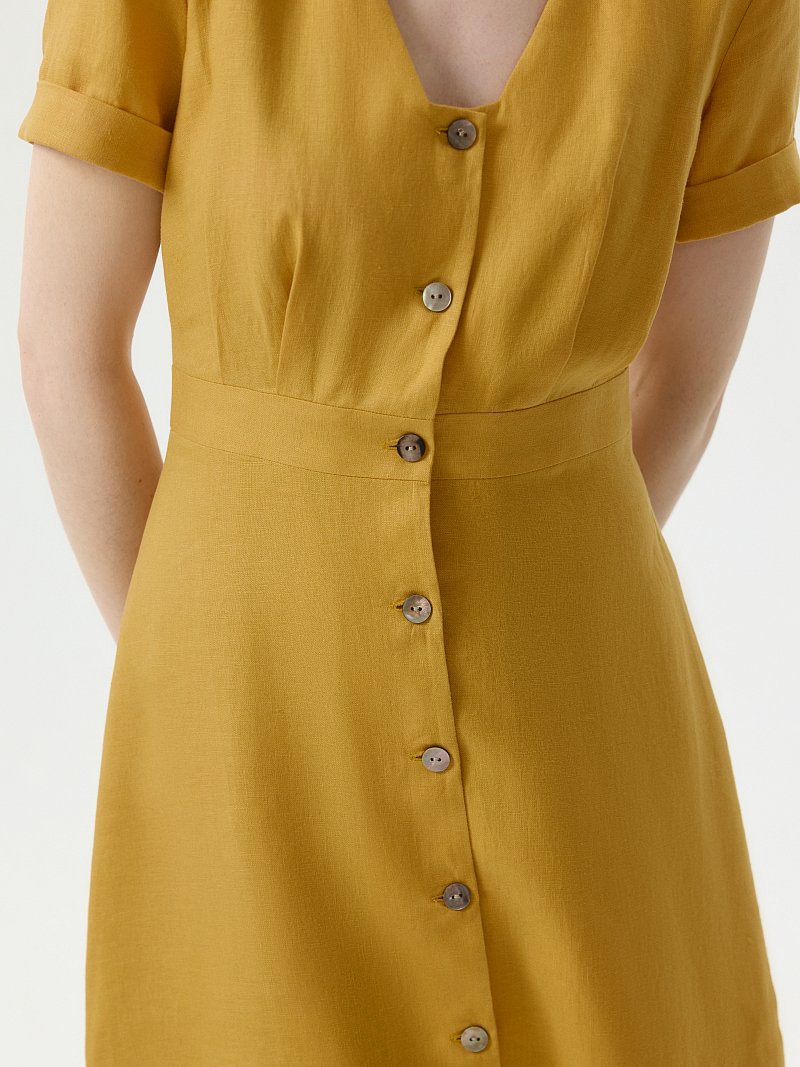 Платье из 100% льна