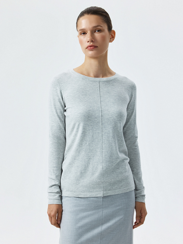 Лонгслив из вискозы и хлопка