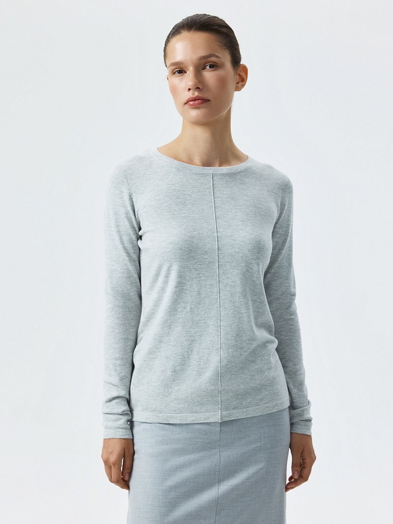 Лонгслив из вискозы и хлопка