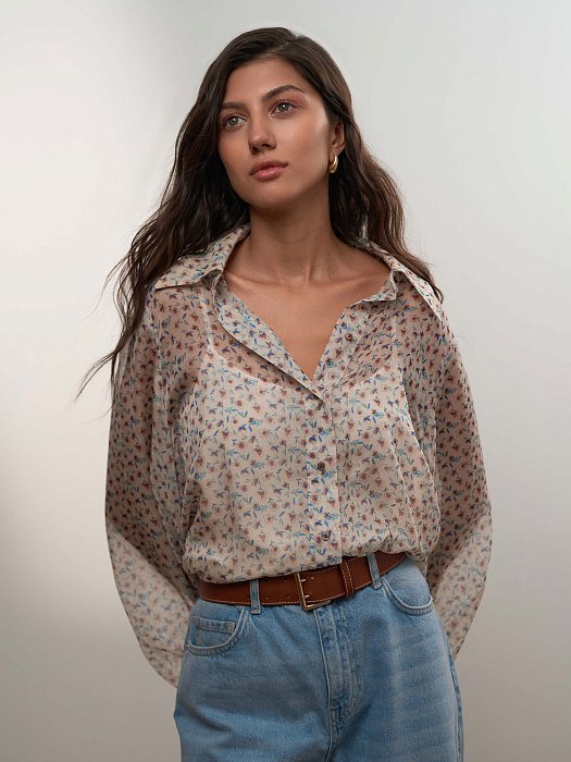 Блуза из шифона с принтом: фото №3