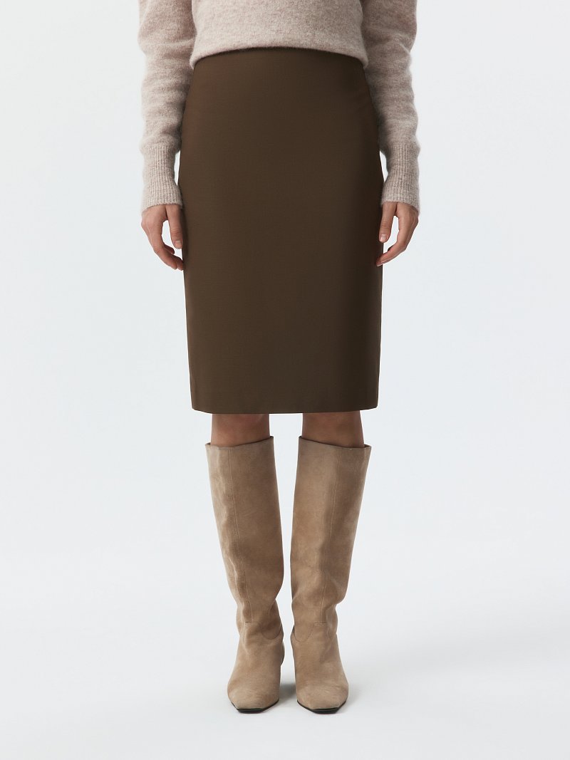 Зауженная юбка-миди