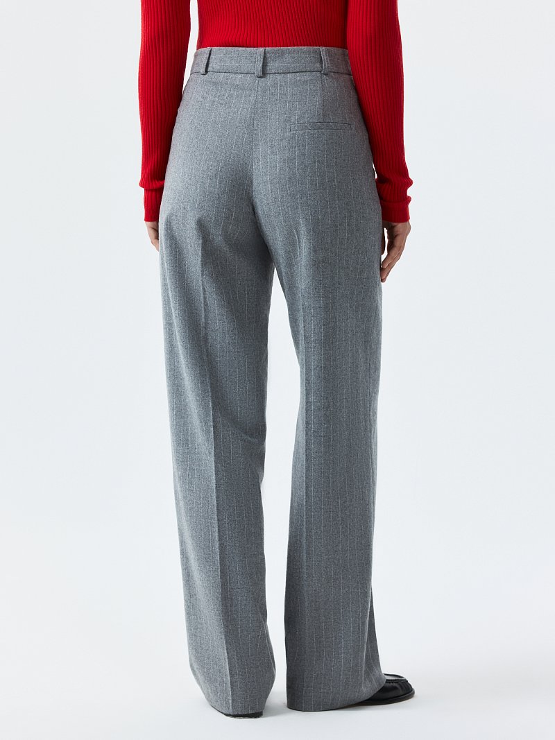 Брюки из фланели в полоску