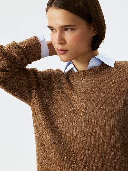 Джемпер с мохером и пайетками: фото №3