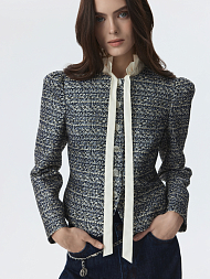 Жакет из твида со съемным воротником