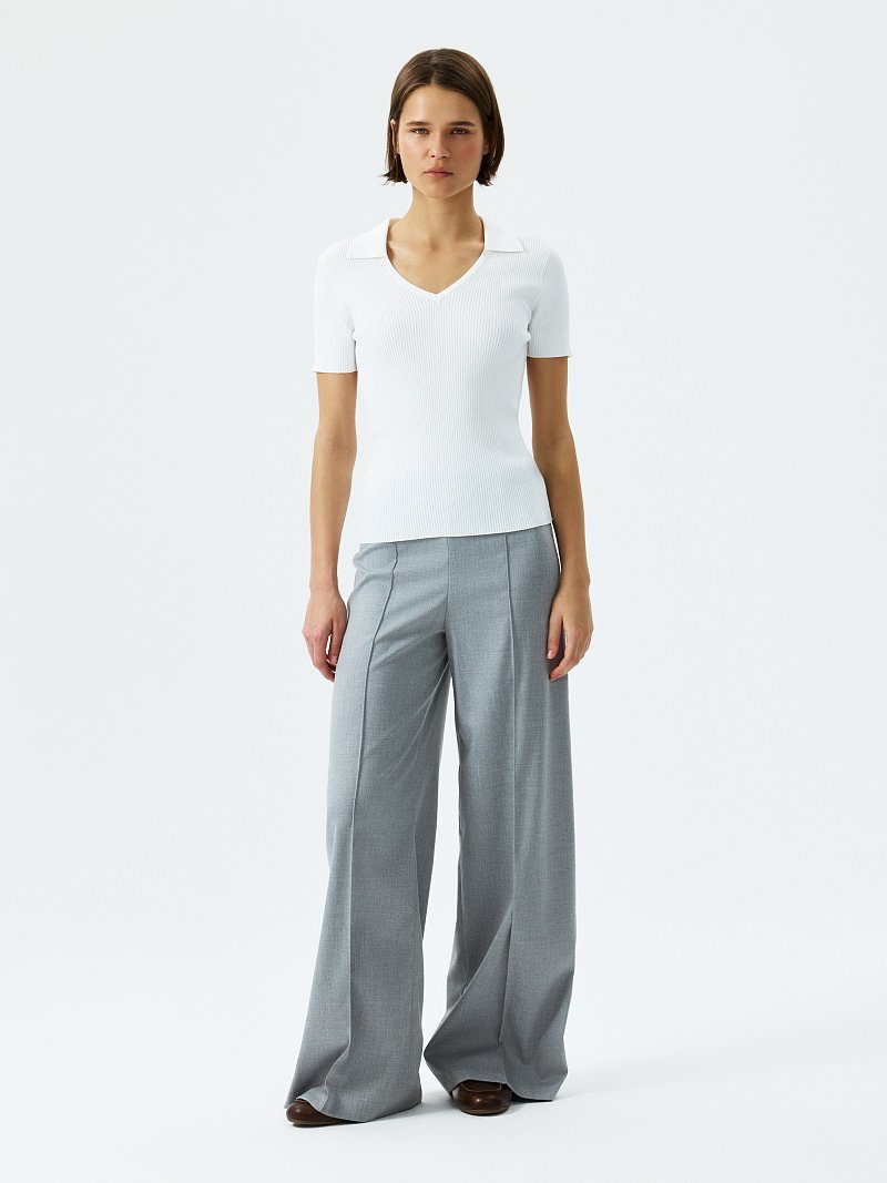 Джемпер с отложным воротником