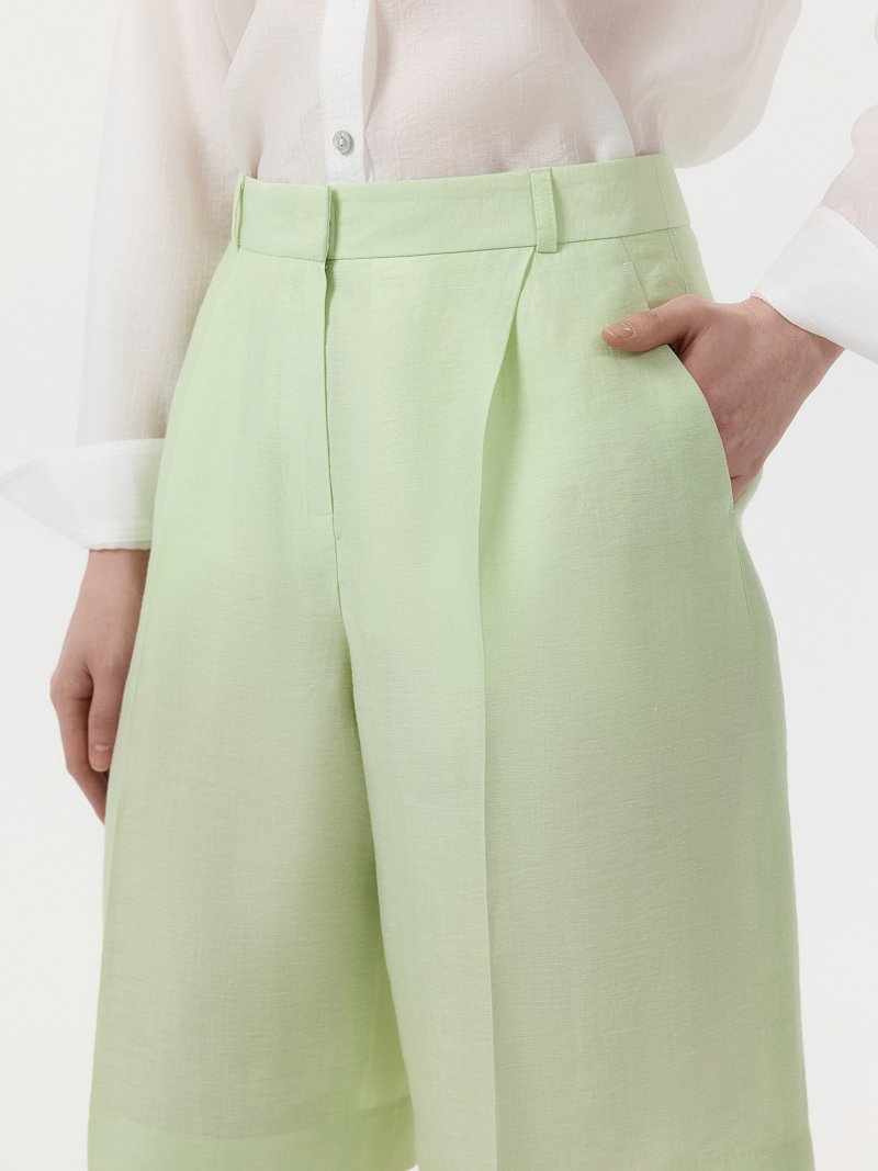 Шорты из конопляной ткани