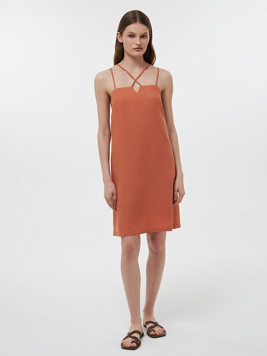 Короткий сарафан со льном: фото №2